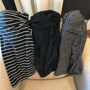 Set of 3 Large maternity tankini swimsuit tops